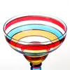 Wine Glasses Creative Margarita 270ml Handmade Colorful Cocktail Cup Europe Goblet Champagne Bar Party Home Drinkware