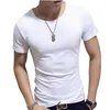 Hommes t-shirts en gros hommes couleur unie Silm Top lait soie Polyester matériel O cou chemise pour Fitness garçons t-shirts Gym vêtements masculins