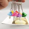 Creative coloré champignon porte-clés pendentif dessin animé résine porte-clés bijoux accessoires de cadeau promotionnel