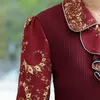 Bloups feminina Moda coreana Mulheres de manga longa Camisa vintage Roupas de primavera outono de tamanho grande lapela lapela solta blusa de impressão casual