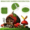 Fleurs décoratives 30 Pièces De Gazon Artificiel Jardin Pelouse Miniature Décoration Accessoires DIY Mousse Maison De Poupée