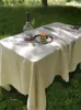 Tkanina stołowa czyste lniane obrusy do jadalni tkaniny stołowej dekretopy w kuchni impreza na zewnątrz codzienne użytkowanie