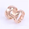 Cluster Rings Rose Gold Pineapple Ring Women Stainless Steel Fashion Couple Valentine Days Christmas Gift For Woman Accessories Whol Dhlzv