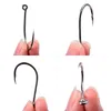 Fiskekrokar 50/20pc låda högt kol chinu fiskekrok enkel krok med ögon karp havskatt anzol fiskkrokar japan fiske tackling jig fisk krok p230317