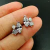 Brincos de garanhão vendendo lindos 925 Silver Fire Opal CZ Star Womens para Presente