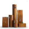 Jewelry Pouches DIGU Custom Made Counter Simple Style High Quality Wooden Earring Necklace Display Stand