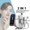 Dispositivo di mesoterapia Macchina per microneedling RF frazionata in oro 2023 Nuove smagliature per la rimozione delle rughe della cicatrice dell'acne