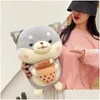 Stuffed Plush Animals New Akita Dog Toy Doll Wholesale Cute Large Shiba Inu Slee Pillow Tea Cup Milk Cups Muppet Gifts Drop Deliver Dhash