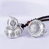 Chaînes Huit Trigrammes Gourd Collier Femme Pendentif Mâle Creux Ouvrable Neuf Mots de Vérité