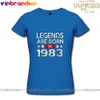 Womens TShirt Vintage Legends are Born in 1983 T shirt donna Retro Made in 1983 Tshirt 80s Apparel Birthday tshirt Hipster moglie regali Top 230317