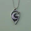 Chains 12pcs Personality Alloy Geometric Moon Pendant Necklace Crescent Wiccan Jewelry