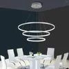 Lâmpadas pendentes modernas LED LIGHTABLE LAMBRO RINGS CLUNTO teto pendurado lustre nórdico para o quarto da sala de jantar em loft home