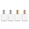 Mini bouteille à bille en acier Portable carrée de 15ml, bouteilles rechargeables pour huile essentielle