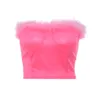 Bustiers Corsetsets Womens Sexy Plush Bandeau Crop Top Top Solid Color Strapless Tube Bustier Corset 2023 Summer Club Tops Tops Femininobustiers