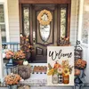 Fall Welcome Garden Flag Floral Thankful 12x18 Halloween Inch Double Sided Vertical Rustic Farmhouse Yard Seasonal Holiday Outdoor RRA