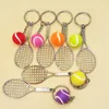 Keychains Tennis Racket Keychain - Cute Sport Mini Car 6 Color Pendant Keyring Sports Key Chain Who Love Gifts 17248