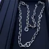 2023 Designer New jewelry silver old letter interlocking Necklace hollowed out personality trend ins Unisex
