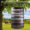 Hangers Drying Net For Food 6 Layer Mesh Bamboo Rack Black Foldable Zippered Plant Hanging Dry Dryer