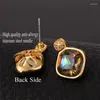 Boucles D'oreilles Collare Fantaisie Cristal Pour Femmes Or Couleur Coloré En Gros Pierre De Mode Bijoux E179