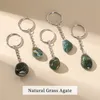 Natural Raw Stone Green Green Aventurine Ametistastres Calva centesuale Decorazione per auto CHEVE CHIAVE CHIAVE MINERALE GIOI per minerali.