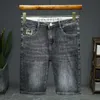 Shorts Denim Uomo 2022 Summer China-chic Style Ricamo Raschiato Elastic Slim Trend Pantaloni belli