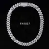 Redo att skicka Miami Cuban Link Chain Sterling Silver VVS Moissanite Luxury Necklace