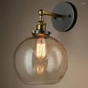 Lâmpada de parede Preço por atacado Vidro de cobre de cobre vintage 110V 220V para sala de estar Lamparas de pared