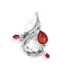 Backs oorbellen rood kristal bengelen vintage manchet oorclip voor vrouwen mode sieraden wijnstok wikkelende gotische punk pircing