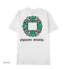 T-shirt classica da uomo a forma di cuore di lusso Ch Brand Tops Tees Uomo Donna Lettera sanscrita Chromes Felpe Manica corta Designer a ferro di cavallo Coupledj8ws7ul