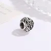 Past Pandora Sterling Silver Bracelet 30 stcs Dog Paw Print Spacer Beads Charms voor Europese slang charme keten Fashion DIY sieraden Groothandel