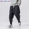 wangcai01 Pantaloni da uomo MrGB 2023 Pantaloni da uomo in lino di cotone stile cinese Harem Streetwear Uomo Pantaloni da jogging casual Harajuku Pantaloni oversize da uomo in vita elastica 0318H23