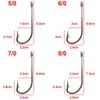 Fishing Hooks 40Pcs Stainless Steel Fishing Hook Fishhooks Fishing Accessories White Big Extra Long Shank Hooks Size 1/0-10/0 P230317