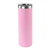 20oz Powder Coated STRAIGHT Skinny Tumbler Stainless Steel Skinny Travel Tumbler Powder Coated Tumbler Vacuum Insulated Beer Coffee Mugs