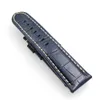 24 mm - 22 mm mörkblå krokodilkorn kalv läderband khaki stitch rem passform för pam pam111 klocka
