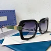 Moda Nuevo estilo Gafas de sol con montura gruesa Polarizadas Tonos de diseñador 2023 Hombres Mujeres 1385 cuadrado vintage Rojo verde raya templo Lentes De Sol