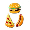 Broches Hamburg Pizza geëmailleerde broche Super Foodie Cartoon Funny Pins Denim Jacket Micro Badge