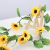 Dekorative Blumen Blume 12 Sonnenblumen Rattan Wohnzimmer Rohr Balkon Dekoration Chrysanthemen Künstliche Pflanzen Zuhause