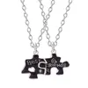 Halsketten mit Anhänger, 2-teiliges Set mit Buchstaben-Halskette „Schwestern“, Modeschmuck für Freunde, Freundschaftsaccessoires