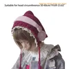 Czapka czapki/czaszki czaszki szydełka w stylu wiejskiego w stylu wiejskiego lolita hat zima earflap po rekwizyty 45bcbeanie/czaszka elob22