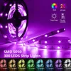 LED -remsor LED 5050 RGB Strip Light App Control Färg Flexibelt band luces LED Light Strip RGB LED Light Strip P230315