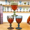 Wine Glasses 2023 Arrival Color Transparency Thick Vintage Beer Juice Glassware