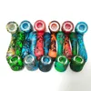 Cool Pattern Coloré Silicone Portable Style Pipes Herb Tabac Oil Rigs Verre Multihole Filtre Bol Handpipes Fumer Cigarette Main Titulaire Tube DHL