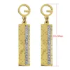 Collier boucles d'oreilles ensemble 2023 femmes mode acier inoxydable couleur or colliers pendentifs pour fiançailles fête Rectangle boucle d'oreille