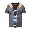 Men's T Shirts COLDKER Men 3D Shirt Short Sleeve Digital Printing Summer Tops Casual Streetwear Male's Cloth Funny Design Tees