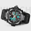 Orologi da polso PAS Top Brand Watch Orologi sportivi da uomo Dual Display Digital Analog Quartz 50m Waterproof Swim Reloj Hombre