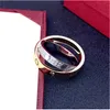 High Quality Classic Full Diamond Love Screw Ring Men's Ring Classic Luxury Women's Titanium Steel Ring Lover's Jewellery