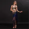 Stage Wear On Sale Women Belly Dancing Clothing 2pcs Set Egyptian Dancewear Tribal Costumes Bra Hip Scarf Skirt