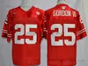 NCAA UA Wisconsin Badgers College Football Jerseys 99 J.J Watt 16 Russell Wilson 23 Jonathan Taylor 25 Melvin Gordon High Quality Jersey Red White