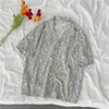 女性のブラウスEbaihui Women Shirt Floral Blusas Chic Turnown Collar Collar Girles Blouse Holiday Beach Design All-Match Summer Trendy