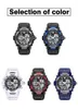 Montres-bracelets PAS Top marque montre hommes montres de sport double affichage numérique analogique Quartz 50 m étanche natation Reloj Hombre